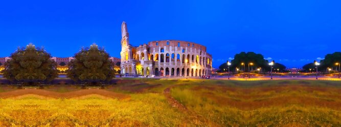 Stadt Urlaub Rom - Das Kolosseum ist das Wahrzeichen der Stadt Rom und wahrlich ein Bauwerk der Superlative, das von der herausragenden Baukunst der Römer zeugt