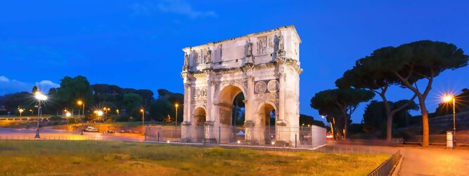 Stadt Urlaub Rom - Triumphbogen in Rom - Der Titusbogen wurde 81 n. Chr. von Kaiser Domitian zum Andenken an seinen Bruder Titus errichtet. Er soll an den Sieg über die Zerstörung des Tempels von Jerusalem erinnern